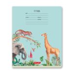 Тетрадь ученическая школьная, A5+ 24 л. на скобе 65 г/м², белизна 100% 30 шт, клетка, 000721 Саванна, Светоч 24ТЕТк-001