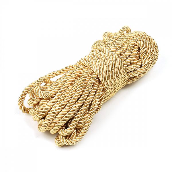Шнур витой мебельный ⌀5.0 мм, арт.SHDV022, уп.10м золото