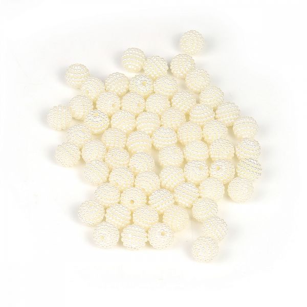 Бусины шамбала ⌀10 мм, SHN.11, цв.001 молочный, 500 г, Magic4Hobby