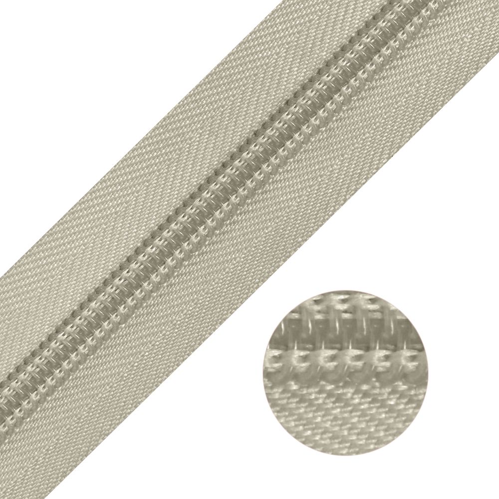 Молния рулонная спиральная (витая) Т5 (5 мм), цв. F310 св.серый, 200м, MZipper