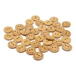 Пуговицы на 2 прокола Handmade 28L (18мм), дерево (Yellow (желтый)), W21, 36 шт