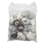 Часть кнопки 5/22 темное серебро мет. сфера с цветком, 20 шт