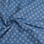 Ткань джинс Ромб 130гр/м² 60% хлопок, 40% п/э 1811-31 цв. 2 т.голубой/цветной уп. 50х50 см