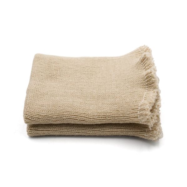 Манжеты трикотажные 8.0х9.5 см, 1 пара, средней плотности 14 кл, 1х1, В-22 слоновая кость, светло-бежевый