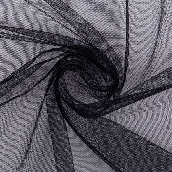 Фатин мягкий (Еврофатин) 20±1 г/м², 160 см / 5 метров, 02 черный, Gamma FTS