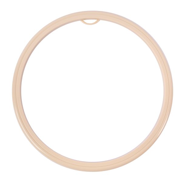 Пяльцы-рамка круглые ⌀210 (внутр. ⌀195) мм, пластик, 1 шт, 01 кремовый Gamma ПРБ-21