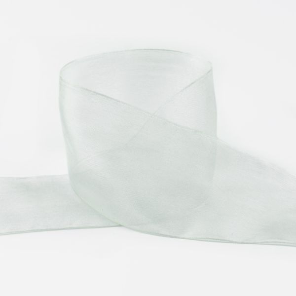 Лента капроновая (органза) 75.0 мм / 22.8±1 метра, 121 св.св.салатовый, Blitz OR-75