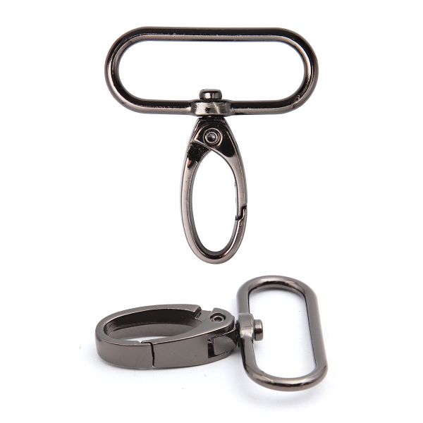 Карабин металл 38.0 мм (49х44 мм), чер.никель, ГУ12849, 4 шт