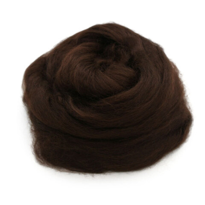 Шерсть для валяния Троицкая, 100% вискоза, 50 гр, цв. 17 шоколад