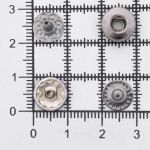 Кнопка Альфа (S-образная) ⌀10.0 мм, ≈1440 шт, МЕТАЛЛ, эмаль, 569 т.синий глянцевый + отв.части чер.никель, ВТ-2, NEW STAR