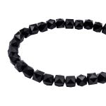 Бусины акрил ⌀10 мм, прозрач. в цвете, граненый куб, 500 г, Astra&Craft (672 черный)