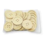 Пуговицы 4 прокола 48L (30мм), (Beige (бежевый)), 24 шт