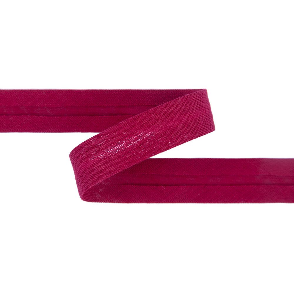 Косая бейка хлопковая 15 мм / 5 шт по 5.4 метра, №102 вишневый, Gamma GK-15C
