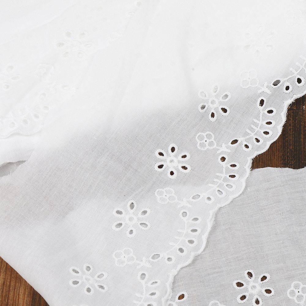 Кружево шитьё хлопок 120 мм / 13.71 метра, арт.2661C, цв.01 белый