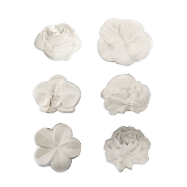Заготовка гипсовая (набор) Цветы, 5х6 ±2 см, 6 шт, Love2art ВА-02