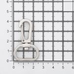 Карабин металл 19.0 мм (42х26 мм), никель, 10 шт