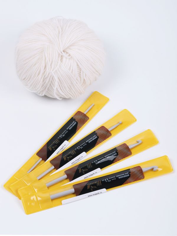 Набор крючков для вязания металл Maxwell Gold (2.5 мм/ 3.5 мм/ 4.5 мм/ 5.5 мм)