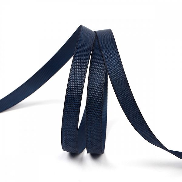 Лента репсовая (в рубчик) 10.0 мм / 22.8±1 метра, 374 т.синий, Magic4Hobby