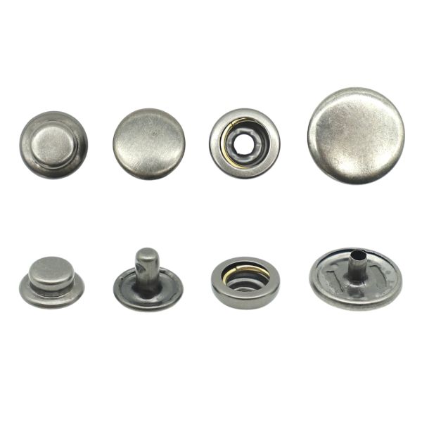 Кнопка Дельта (O-образная) ⌀15/12 мм, ≈72 шт, МЕТАЛЛ, чер.никель, NEW STAR