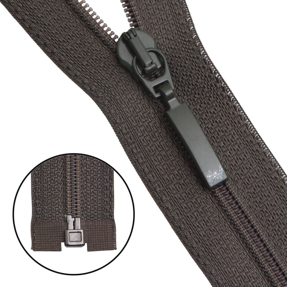 Молния спираль (витая) Arta Т5 (5 мм) 1 зам., разъем., 70 см, цв. 078 хаки, уп.5 шт