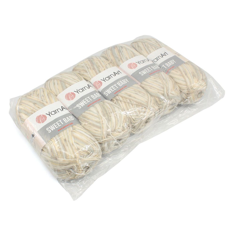 Пряжа YarnArt (ЯрнАрт) Sweet Baby / уп.5 мот. по 100 г, 300м, 908