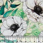 Ткань для пэчворка Peppy Цветущие анемоны 50х55 см, 140±5 г/м², ЦА-03 бл. желтый