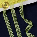 Кружево отделочное в стиле "трикотаж" 12 мм 150-2 цв.211 желтый, уп.27,4м