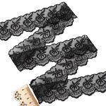 Кружево капроновое 45 мм / 6.8 м (±4 см) 0574-2020, черный