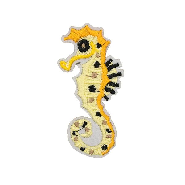 Термоаппликация Морской конек, оранжевый, 7*3.4см, Hobby&Pro