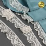 Кружево эластичное (стрейч) 25 мм / 5 метров, TBY.8032, цв.03 сумрачно-белый