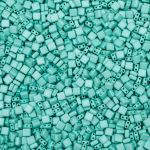 Бусины пластик 6х6х3 мм, 50 г, с двойным отверстием, плоский квадрат, 2 мятный, Astra&Craft 7429