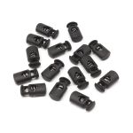 Фиксатор (зажим) для шнура пластик 1 отв., ⌀5.5 мм, 20х10 мм, цилиндр, черный, 200 шт