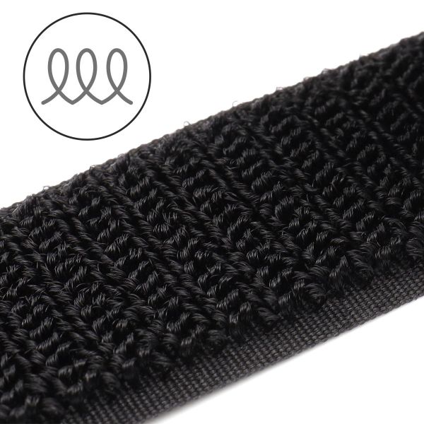 Лента контактная липучка (велкро) пришивная 25 мм / 1 метр, 8.9 г/м, безворсовая, 6131-9106, ПЕТЛЯ, качество 