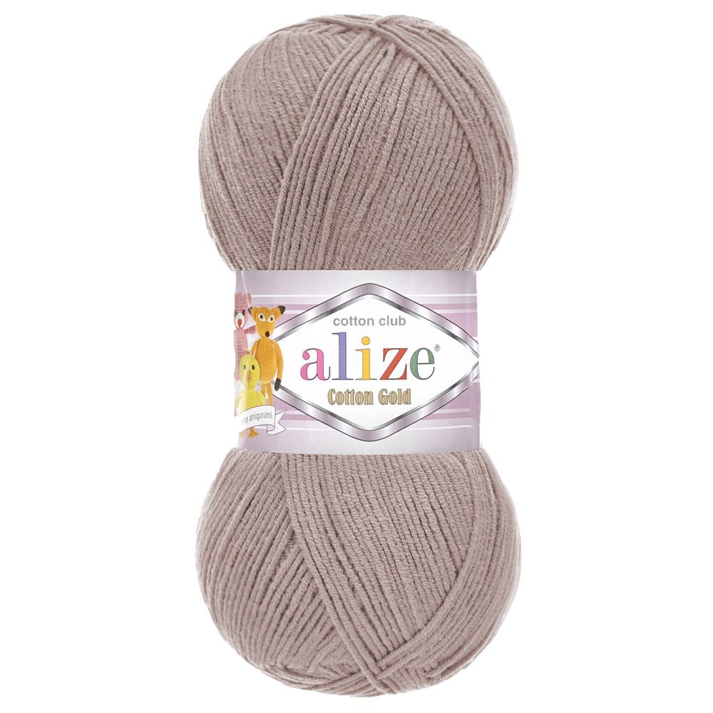 Пряжа Alize (Ализе) Cotton Gold / уп.5 мот. по 100 г, 330м, 960 тёплый какао