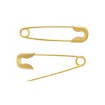 Булавки английские l=18 мм, в футляре, золото, 100 шт