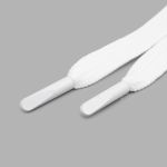 Шнурки плоские с металлическим наконечником 10.0 мм / 130см, 2 шт/упак (белый), 6220-0134