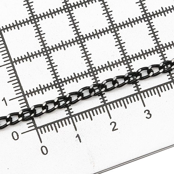 Цепь алюминиевая К21601,5х3,6 мм, 10 м, 10, черный
