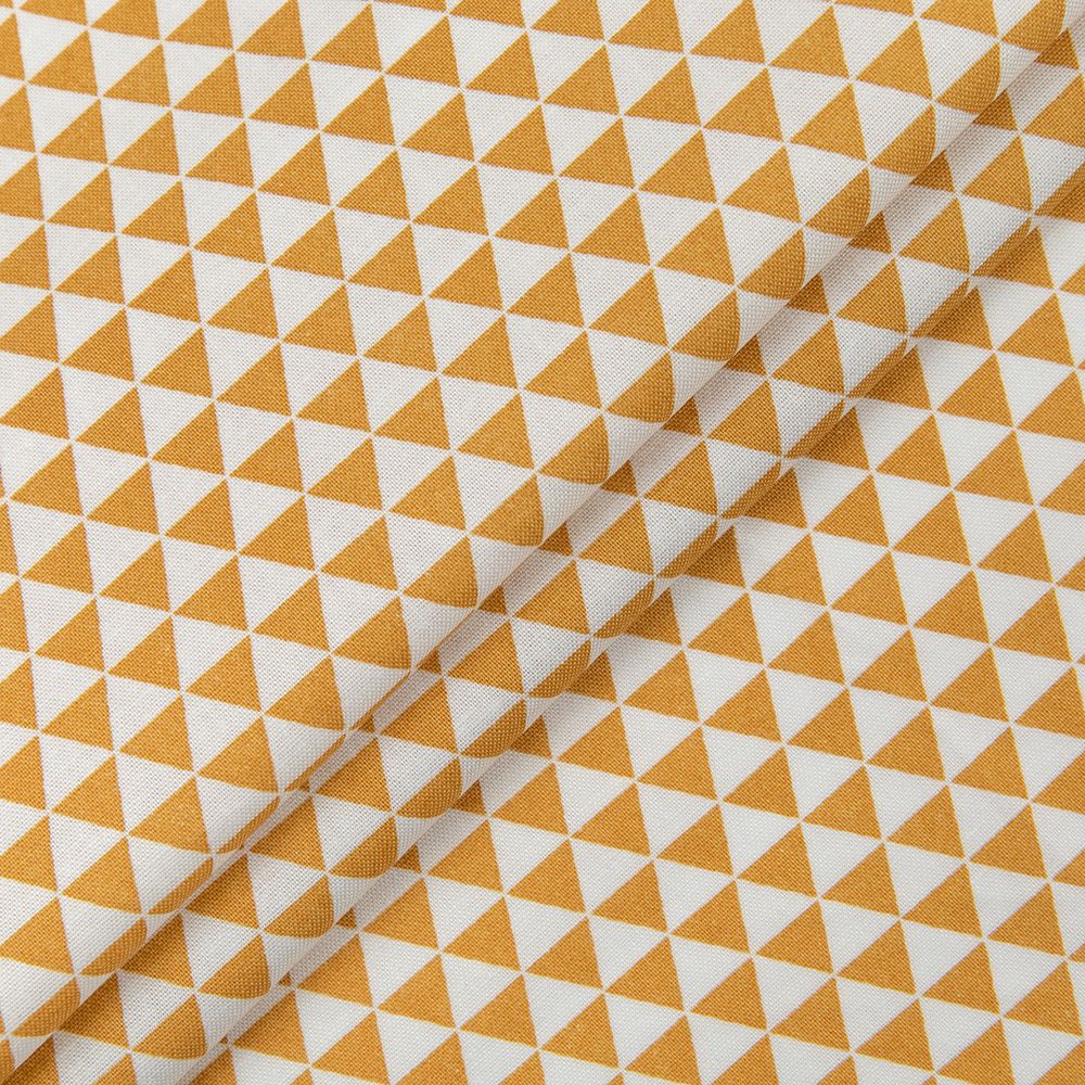 Ткань для пэчворка PEPPY БАБУШКИН СУНДУЧОК ФАСОВКА 100х112 см, 140±5 100% хлопок, БС-43 треугольники св.коричневый, Peppy БАБУШКИН СУНДУЧОК