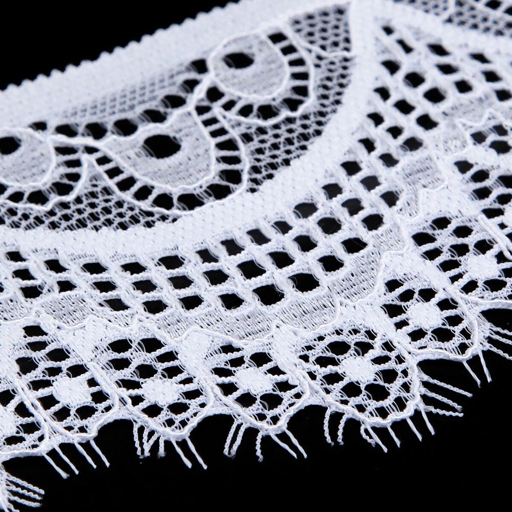 Кружево эластичное (стрейч) 60 мм / 13.71 метра, C501 белый