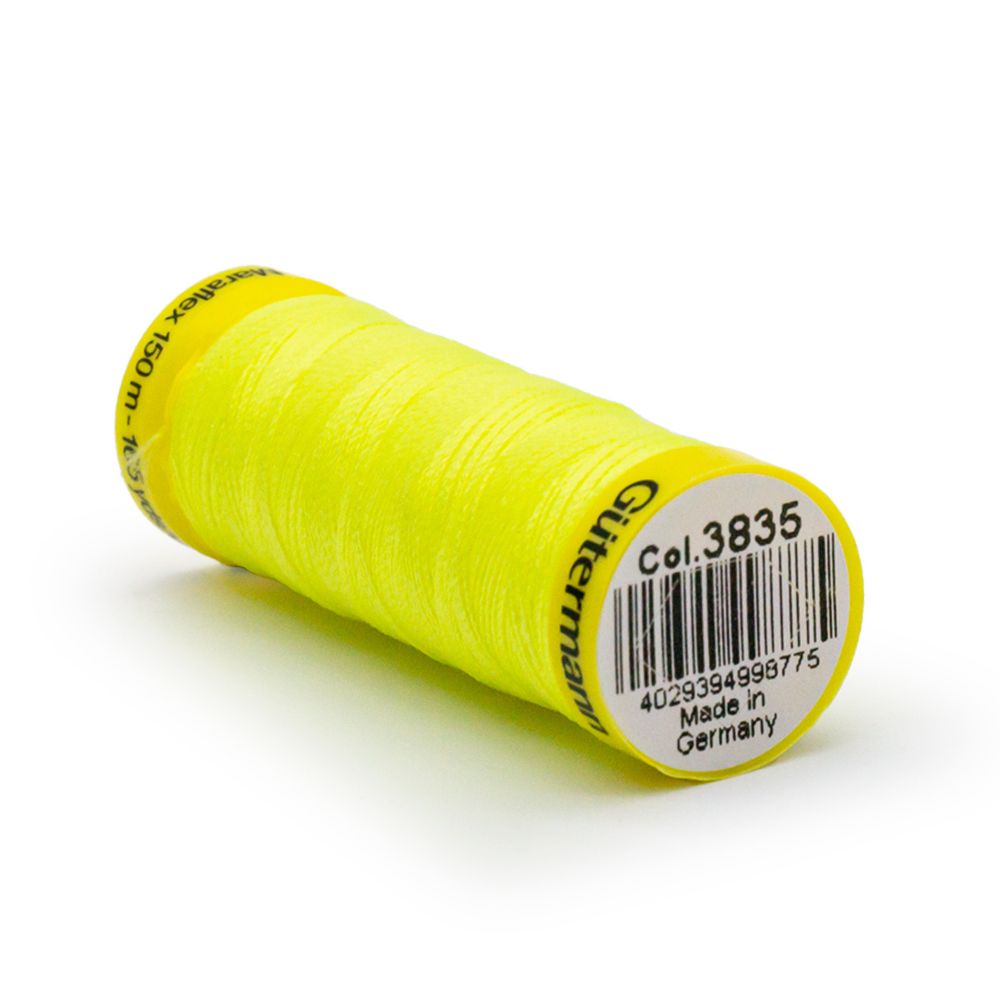 Нитки для трикотажа Gutermann Maraflex, 150м, 3835 неоновый желтый, 5 катушек