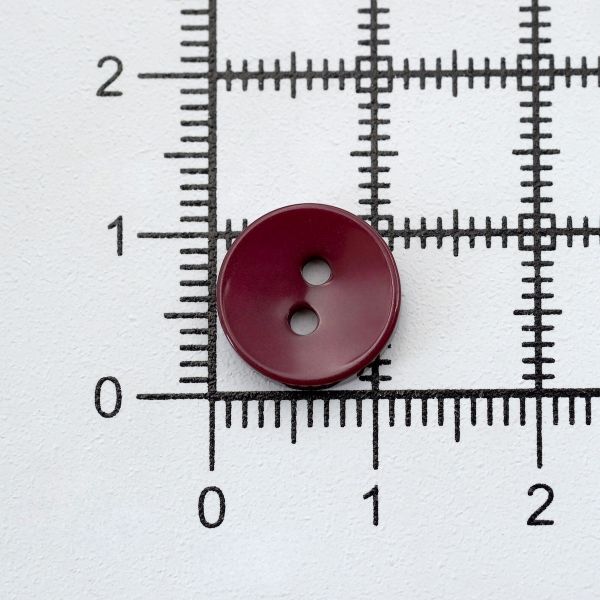 Пуговицы 2 прокола 18L, 11 мм, (Bordo (бордовый)), NE74, 144 шт
