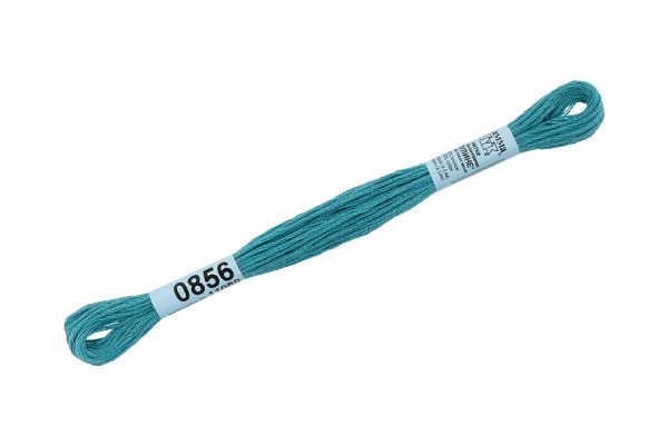 Мулине Gamma 100% хлопок, цв.0856 мор.волна, 24 мотка по 8 метров