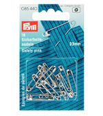 Булавки английские 23 мм, сталь, 16 шт, под никель, Prym 085440