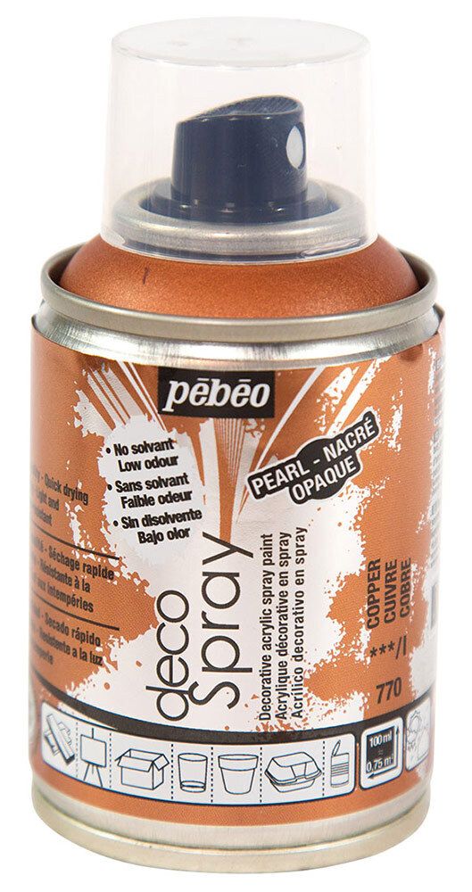 Краска на водной основе аэрозольная decoSpray 100 мл, 093770 под медь, Pebeo