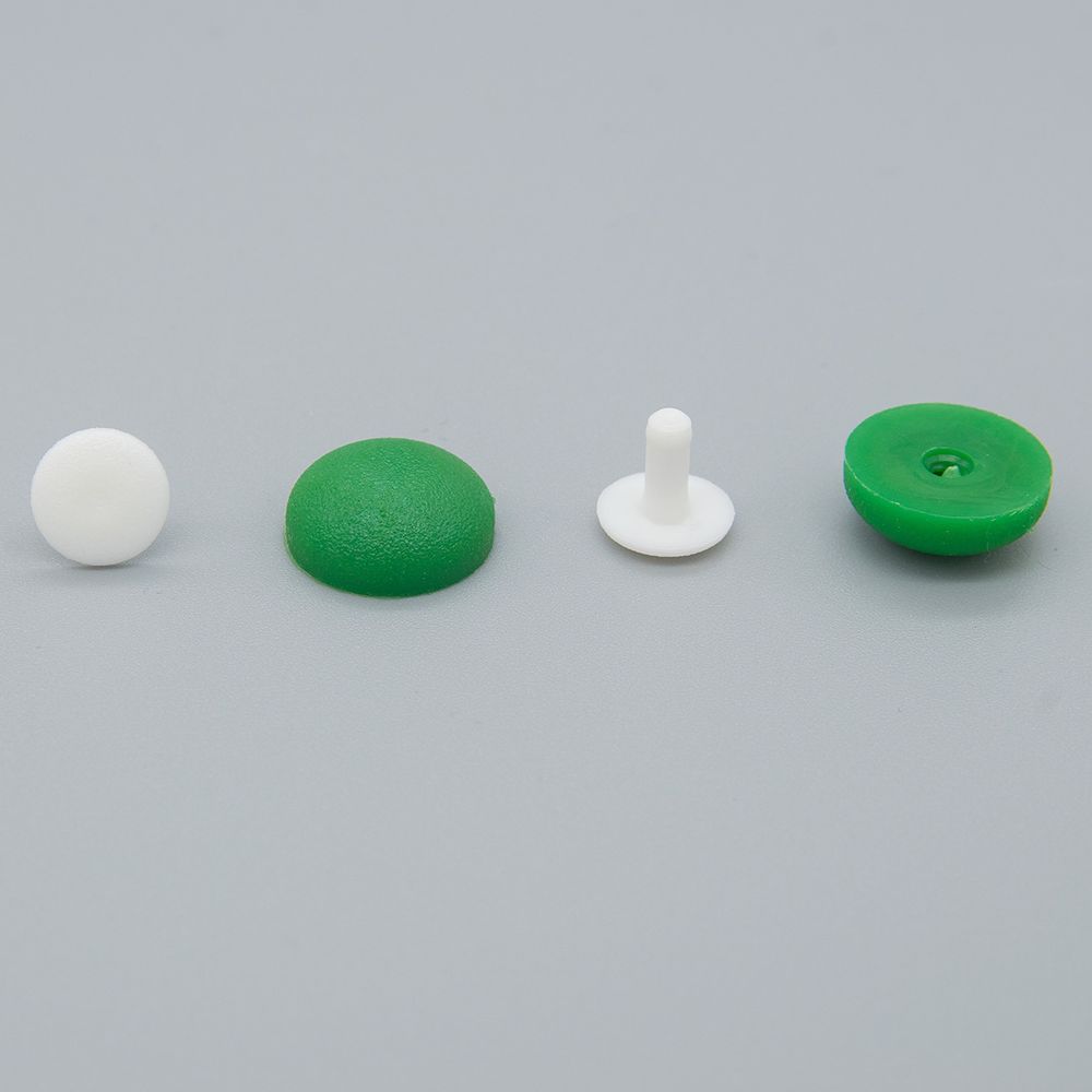 Кнопка для бейсболки пл, ⌀15 мм (зеленый), уп.50 шт