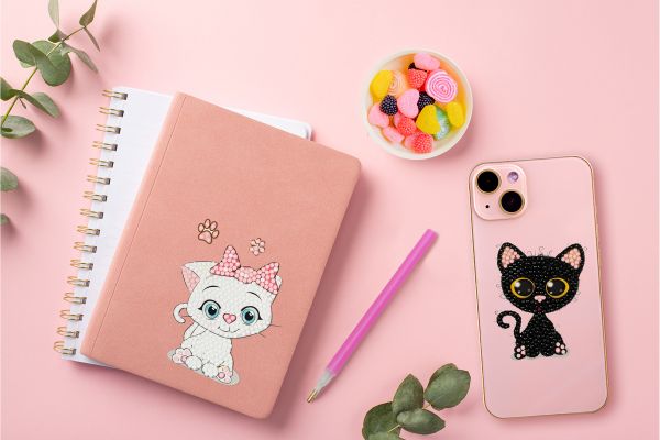 Алмазная (кристальная) мозаика Фрея, наклейки Котята, 7.5х9 см