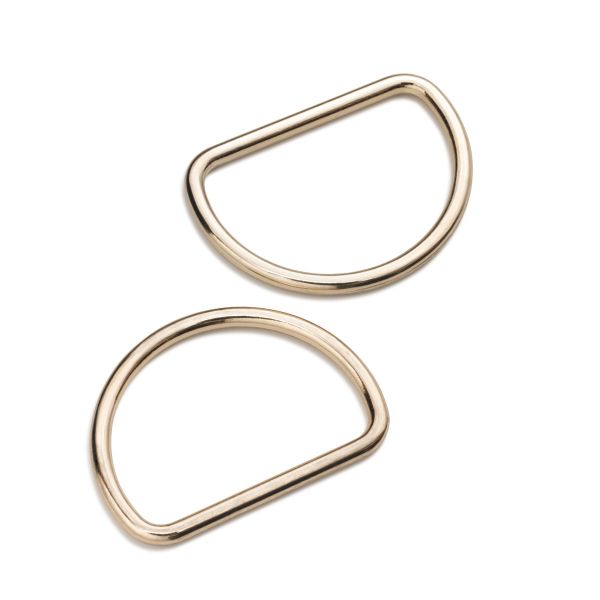 Полукольцо литое металл внутр. 40 мм (внешн. 45х34 мм), 2 шт, цв.светлое золото, Prym