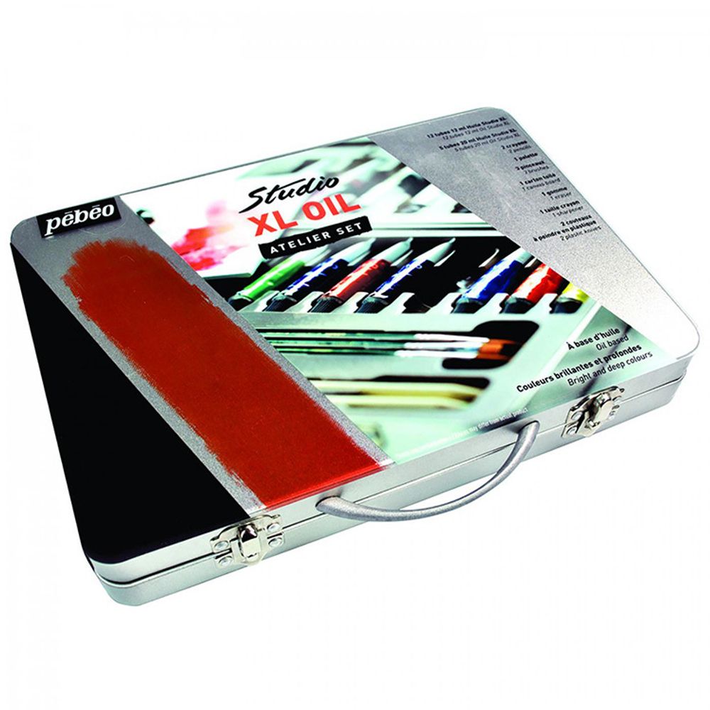 Краска масляная в металлическом кейсе 5 цв. 20 мл, 12 цв.х12 мл, Pebeo 920610