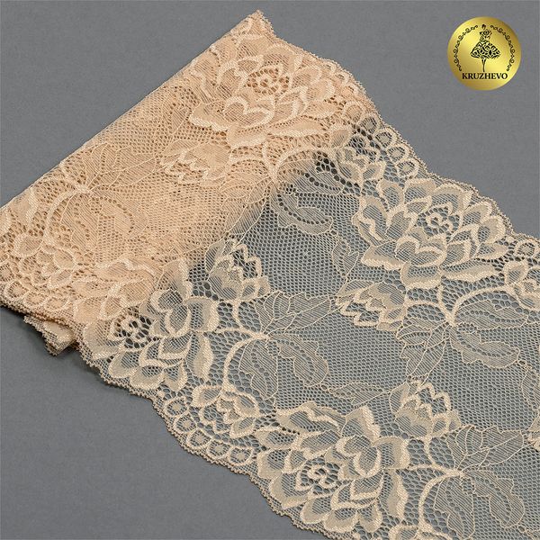 Кружево бельевое эластичное 180 мм / 3 метра, TBY.L838, цв.S180 бежевый