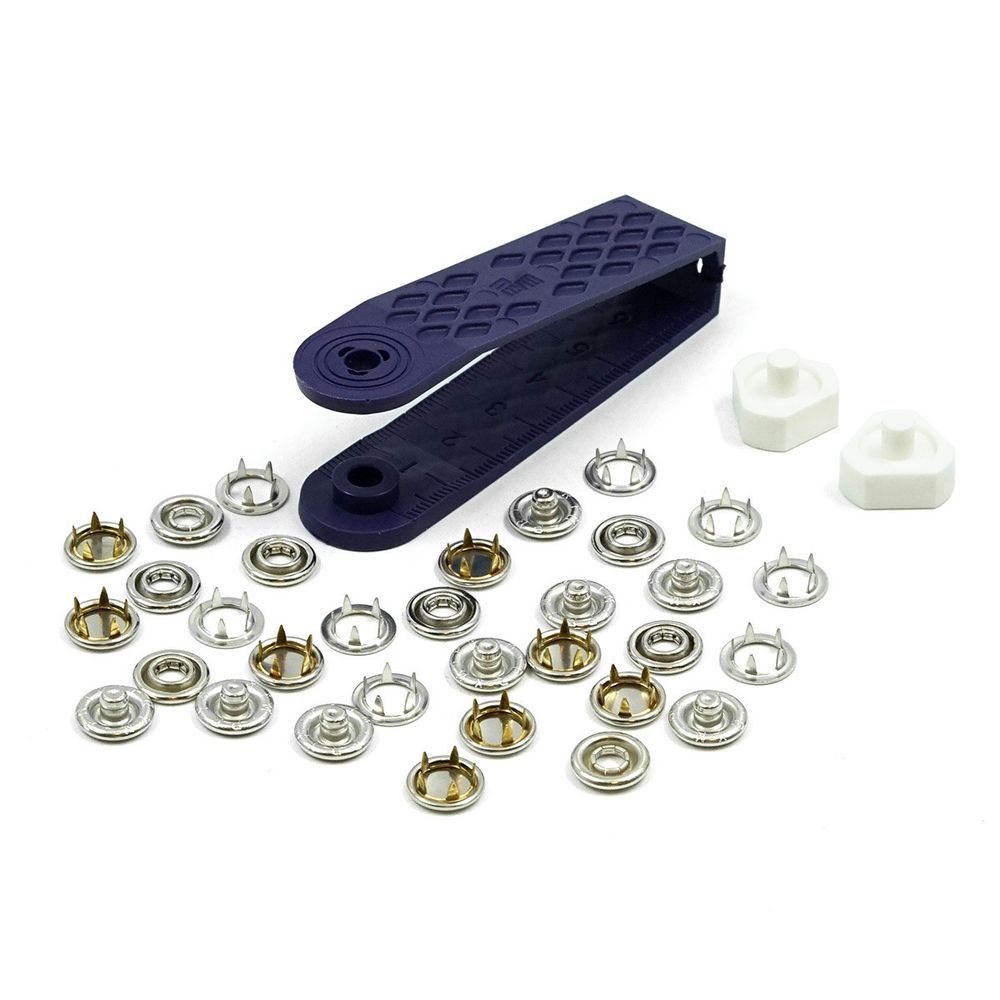 Кнопка рубашечная (джерси) закрытая ⌀10.0 мм, 9 шт, латунь, гладкая шапка, серебристый, Prym